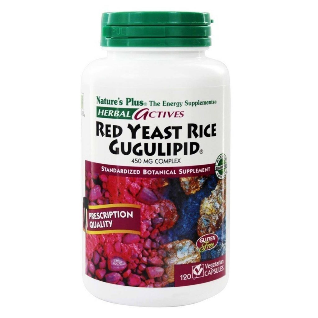 Nature's Plus Levedura de Arroz Vermelho com Gugulipid® 120 Cápsulas Vegetarianas - Saúde Cardiovascular