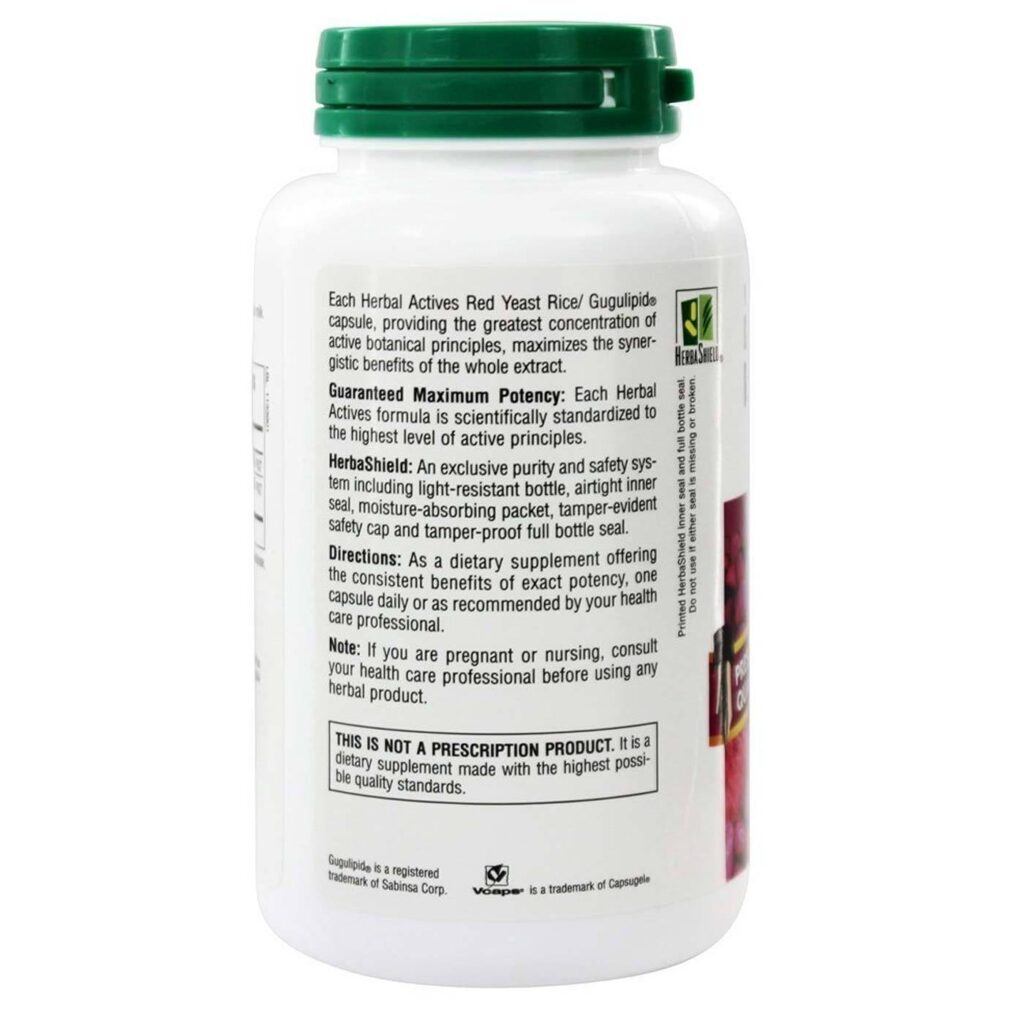 Nature's Plus Levedura de Arroz Vermelho com Gugulipid® 120 Cápsulas Vegetarianas - Saúde Cardiovascular - Imagem 3