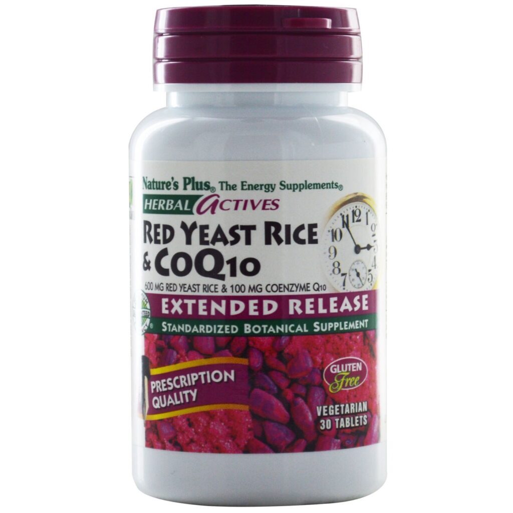Nature's Plus Levedura de Arroz Vermelho e CoQ10 Liberação Estendida - 30 Tabletes