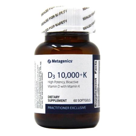 Metagenics D3 10,000 com K2 - 60 Cápsulas em Gel