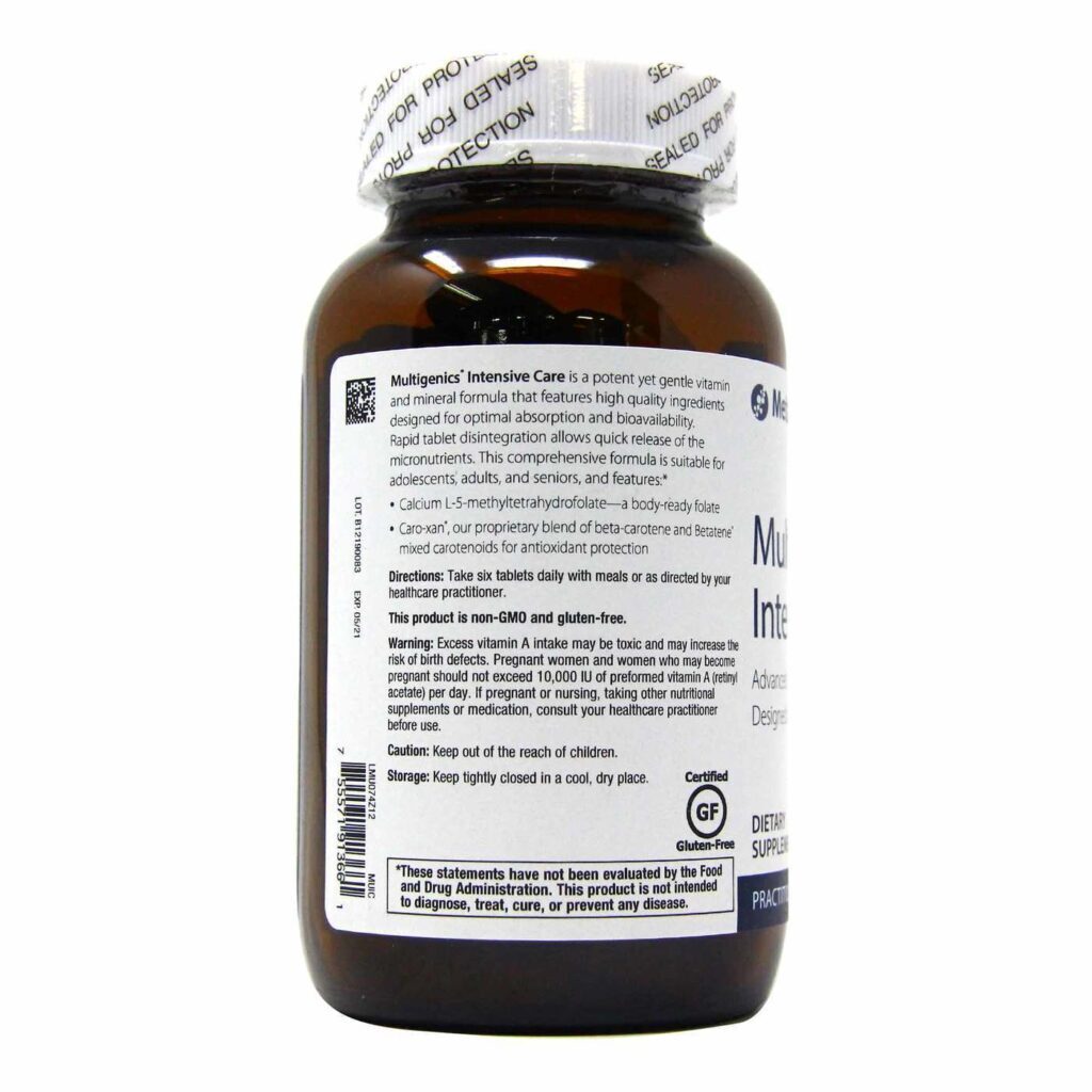 Metagenics Multigenics Intensive Care - 180 Comprimidos: Suporte Nutricional Avançado para o Bem-Estar no Brasil - Imagem 4
