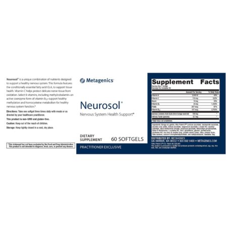 Metagenics, Neurosol® - 60 Cápsulas em Gel - Image 2