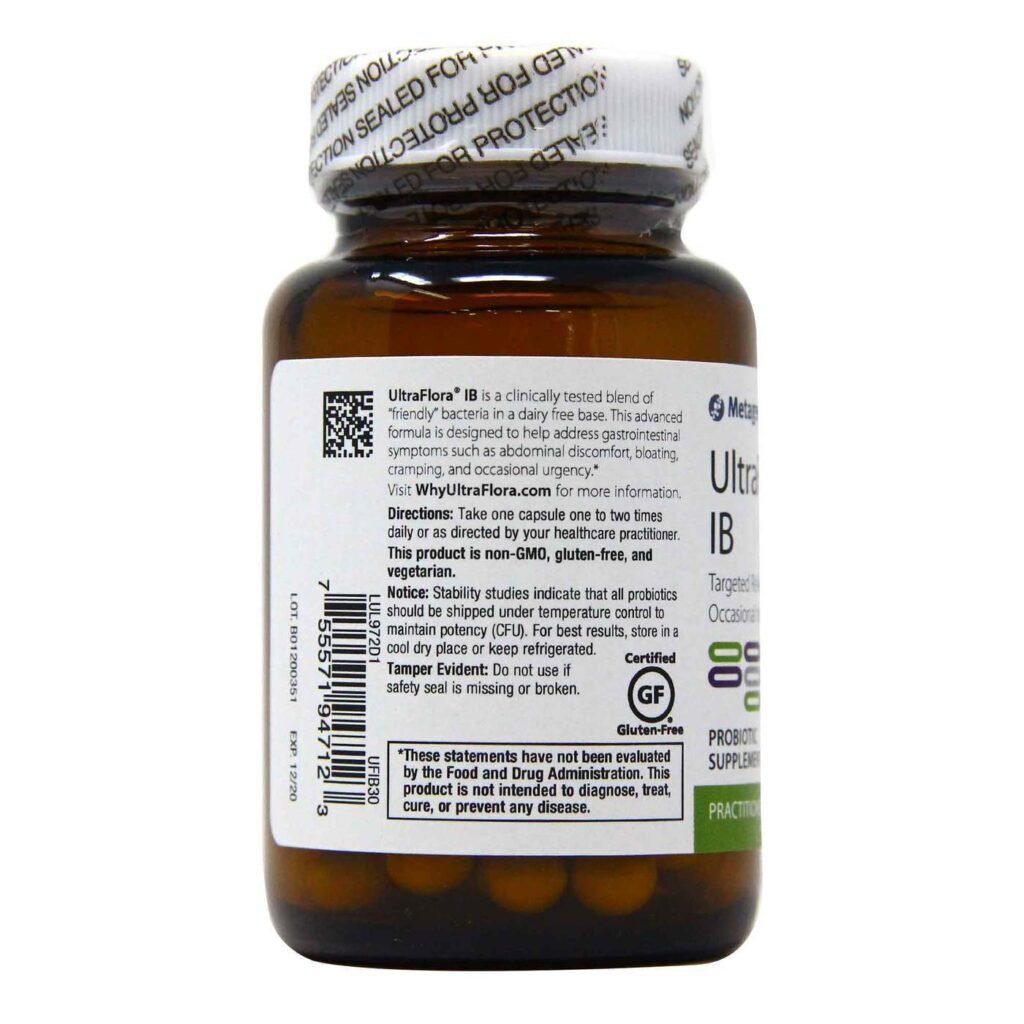 Metagenics Ultra Flora IB - 30 Cápsulas: Saúde Intestinal e Bem-Estar Digestivo - Imagem 3