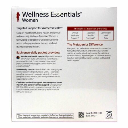 Metagenics, Wellness Essentials para Mulheres - 30 Pacotes - Image 3