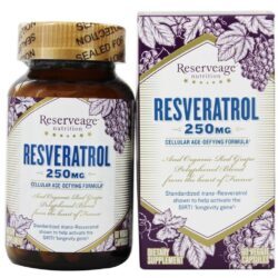 Reserveage Organics Resveratrol 250 mg - 60 Cápsulas Vegetais: Antioxidante Natural para Bem-Estar