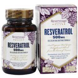 Reserveage Organics Resveratrol 500 mg - 30 Cápsulas Vegetais: Saúde e Longevidade