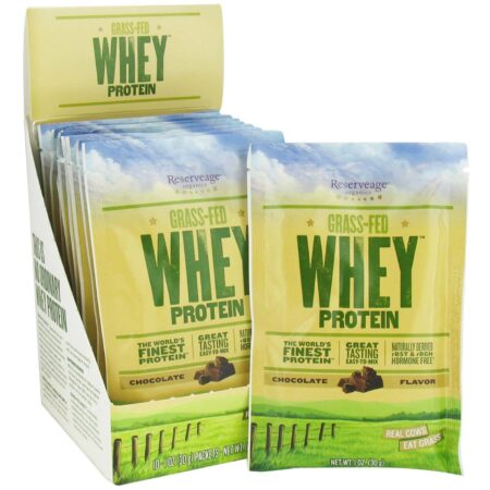 Reserveage Orgânicos Grass-Fed Whey Proteína, Chocolate - 10 - 1 oz Packets