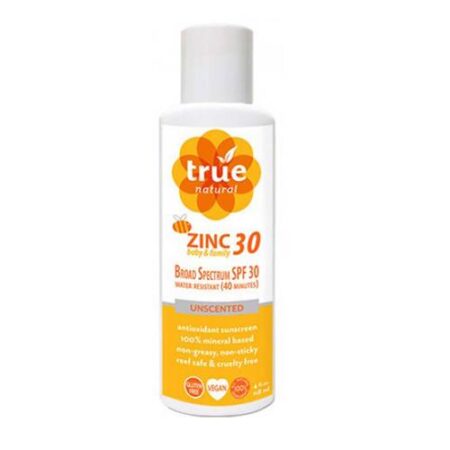 True Natural Zinco Bebê and Family Broad Spectrum , SPF 30 - 4 oz - Unscented