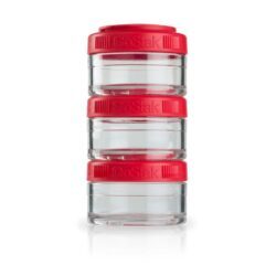 Sundesa Blender Bottle GoStak Vermelho 60cc 3Pak: Potes Modulares para Suplementos e Dietas