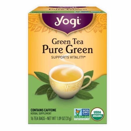 Yogi Tea Organic Teas, Chá Verde Puro - 16 Saquinhos de Chá