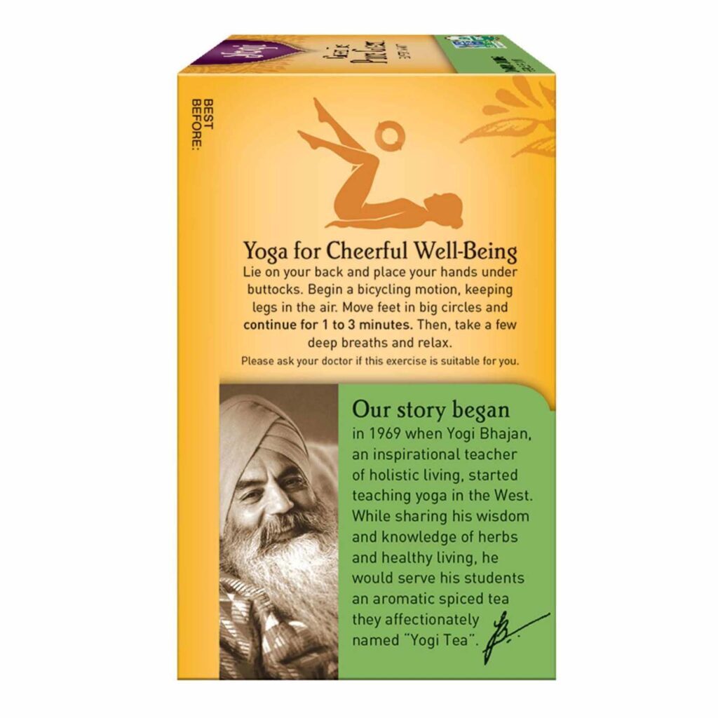 Yogi Tea Chá Verde Puro Orgânico - 16 Saquinhos para Bem-Estar - Imagem 3