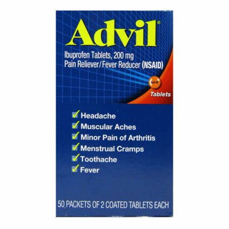 Advil, Ibuprofeno 200 mg Alívio da dor e Antitérmico - 50 Pacotes com 2 comprimidos revestidos cada - Image 2