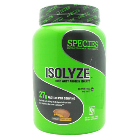 Species Nutrition, Isolyze™ Proteína Whey Isolada - Sabor Manteiga de Amendoim e Chocolate - 22 porções