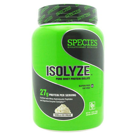 Species Nutrition, Isolyze™ Proteína Isolada Pura - Sabor de Sorvete de Baunilha - 22 Porções