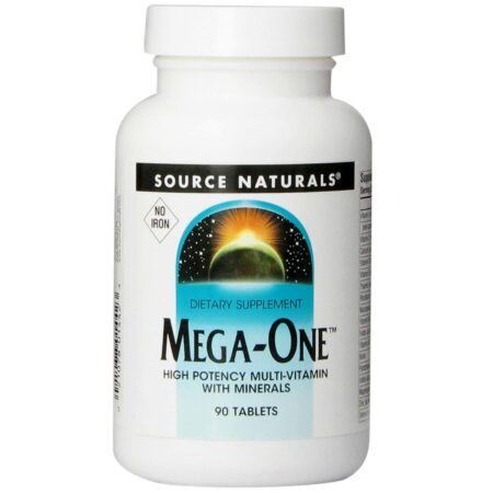 Source Naturals, Mega-One™ Multi-Vitaminas e Minerais - 90 Tabletes