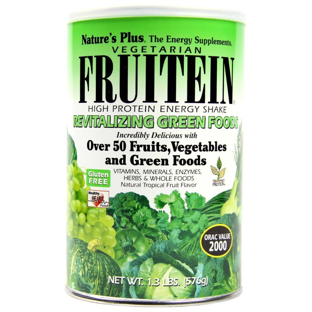 Nature's Plus Fruitein® Proteína Vegetal Alimentos Verdes Revitalizantes 576g