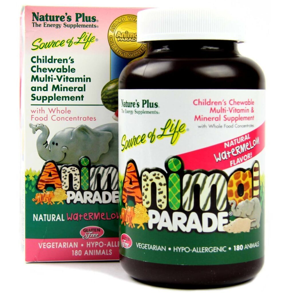 Nature's Plus Animal Parade Melancia Múltipla 180 Mastigáveis - Vitalidade Infantil - Imagem 4