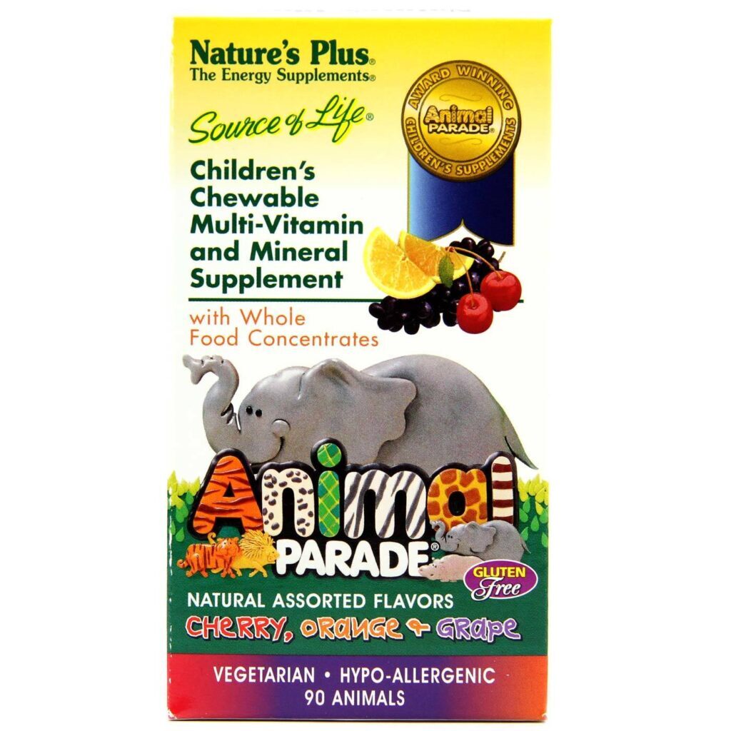 Nature's Plus Animal Parade Multivitamínico 90 Gomas Mastigáveis - Essencial para Crianças