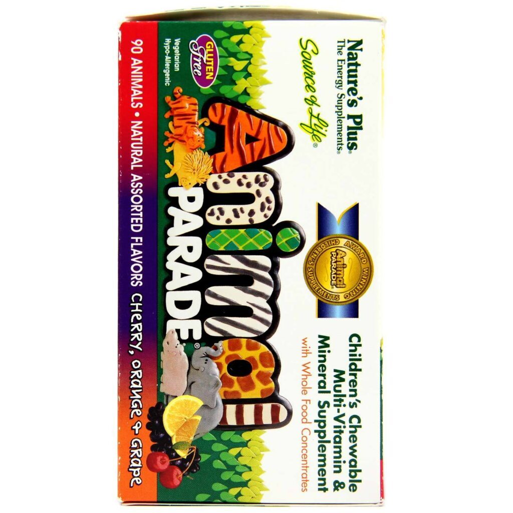 Nature's Plus Animal Parade Multivitamínico 90 Gomas Mastigáveis - Essencial para Crianças - Imagem 3