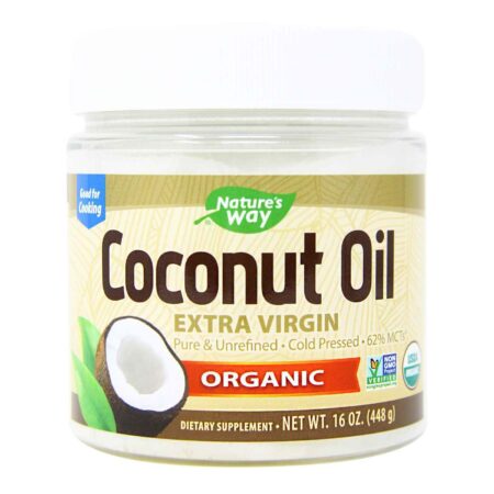 Nature's Way, Óleo de Coco Orgânico Extra Virgem - 473 ml