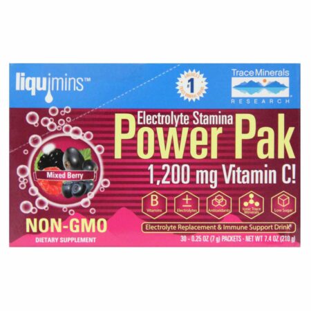 Trace Minerals Research Electrolyte Stamina Power Pak, Baga mista não transgênica - 30 Packets