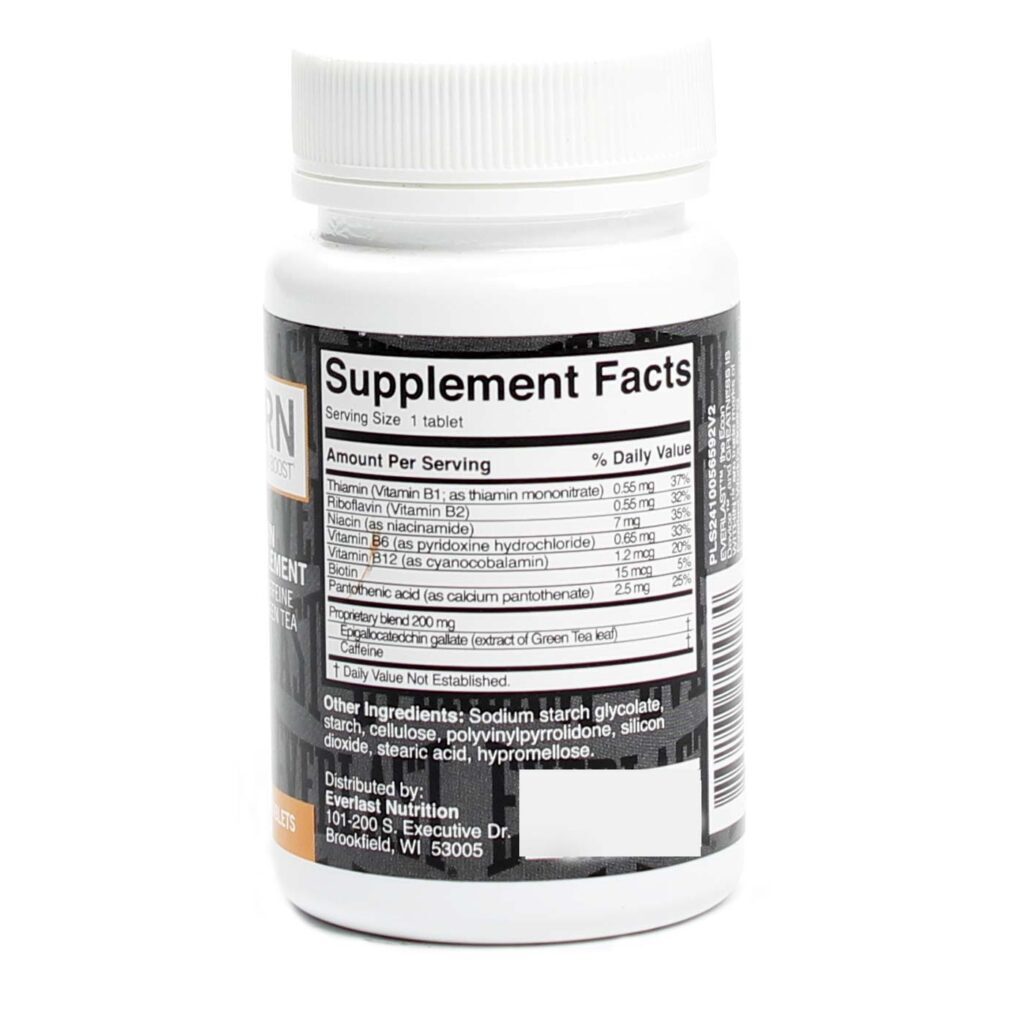 Everlast Nutrition Burn - 56 Tabletes para Queima de Gordura e Energia - Imagem 2