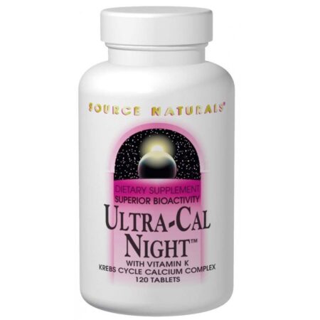 Source Naturals Ultra Cal Noite w / Vitamina K 60 Tabletes