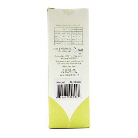 Ecoland Bodysuits Infantis 12-18 Meses Natural Cotton 2 Unidades - Conforto e Qualidade para seu Bebê no Brasil - Imagem 3