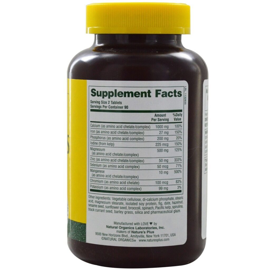 Nature's Plus Ultra-Mins 180 Tabletes: Sua Fonte Completa de Nutrientes Essenciais - Imagem 2