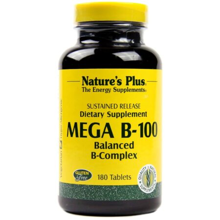 Nature's Plus, Mega B-100 de - 180 Tabletes