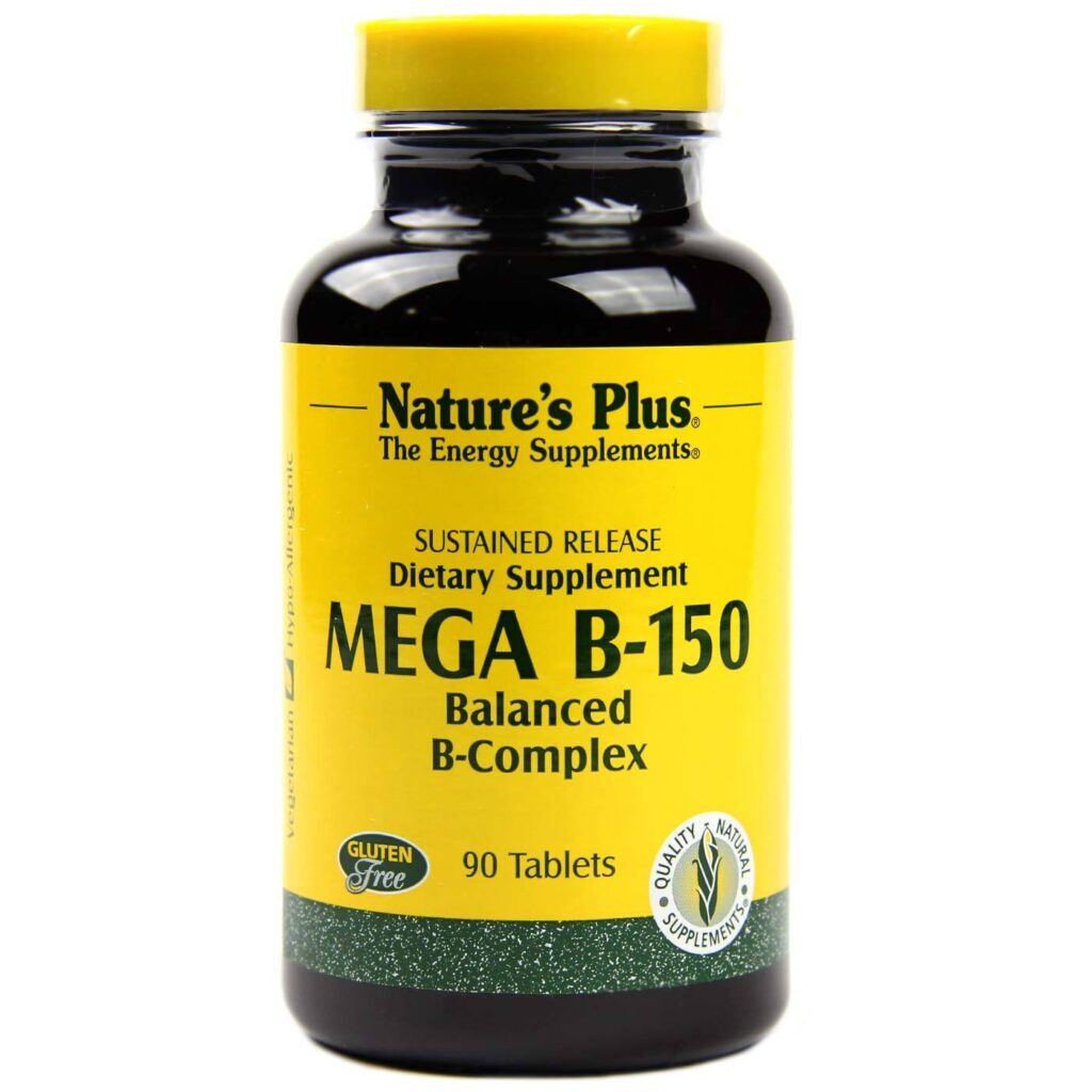 Nature's Plus Mega B-150 - Complexo de Vitaminas B Essenciais - 90 Tabletes