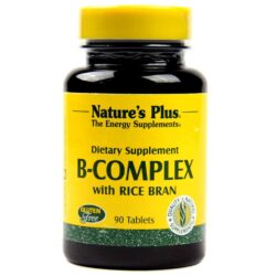 Nature's Plus Complexo B com Farelo de Arroz - 90 Tabletes | Energia e Bem-Estar