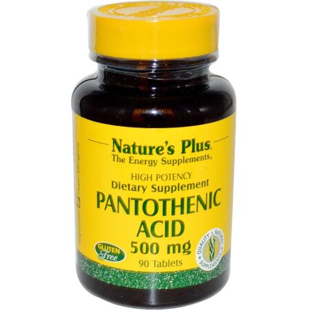 Nature's Plus, Ácido Pantotênico 500 mg - 90 Tabletes