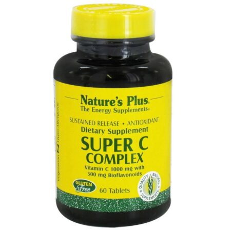 Nature's Plus, Complexo Super C de Liberação Prolongada - 60 Tabletes