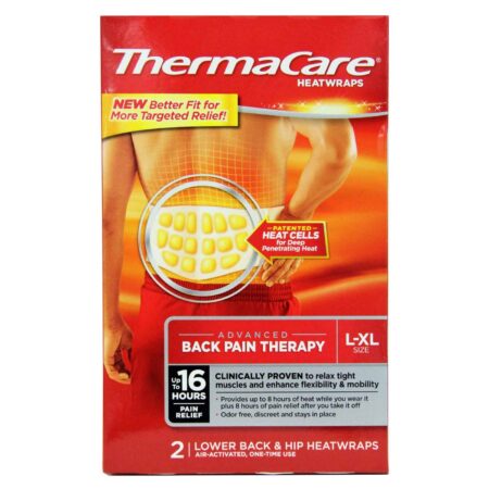 Thermacare, Emplastro Medicinal para as Costas e Quadril, G / GG - 2 Unidades