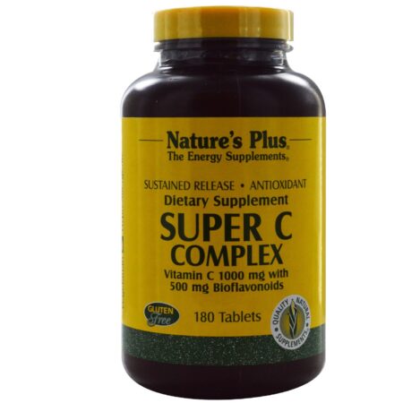 Nature's Plus, Complexo Super C de Libertação Sustentada - 180 Tabletes