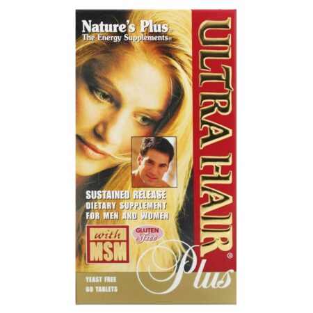 Nature's Plus, Ultra Hair® com MSM - 60 Tabletes