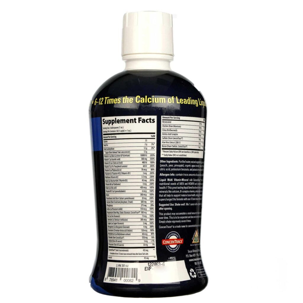 Trace Minerals Research Vita-Mineral Líquido Laranja Mango 30 fl oz (887ml) - Vitalidade e Nutrição Essencial - Imagem 2