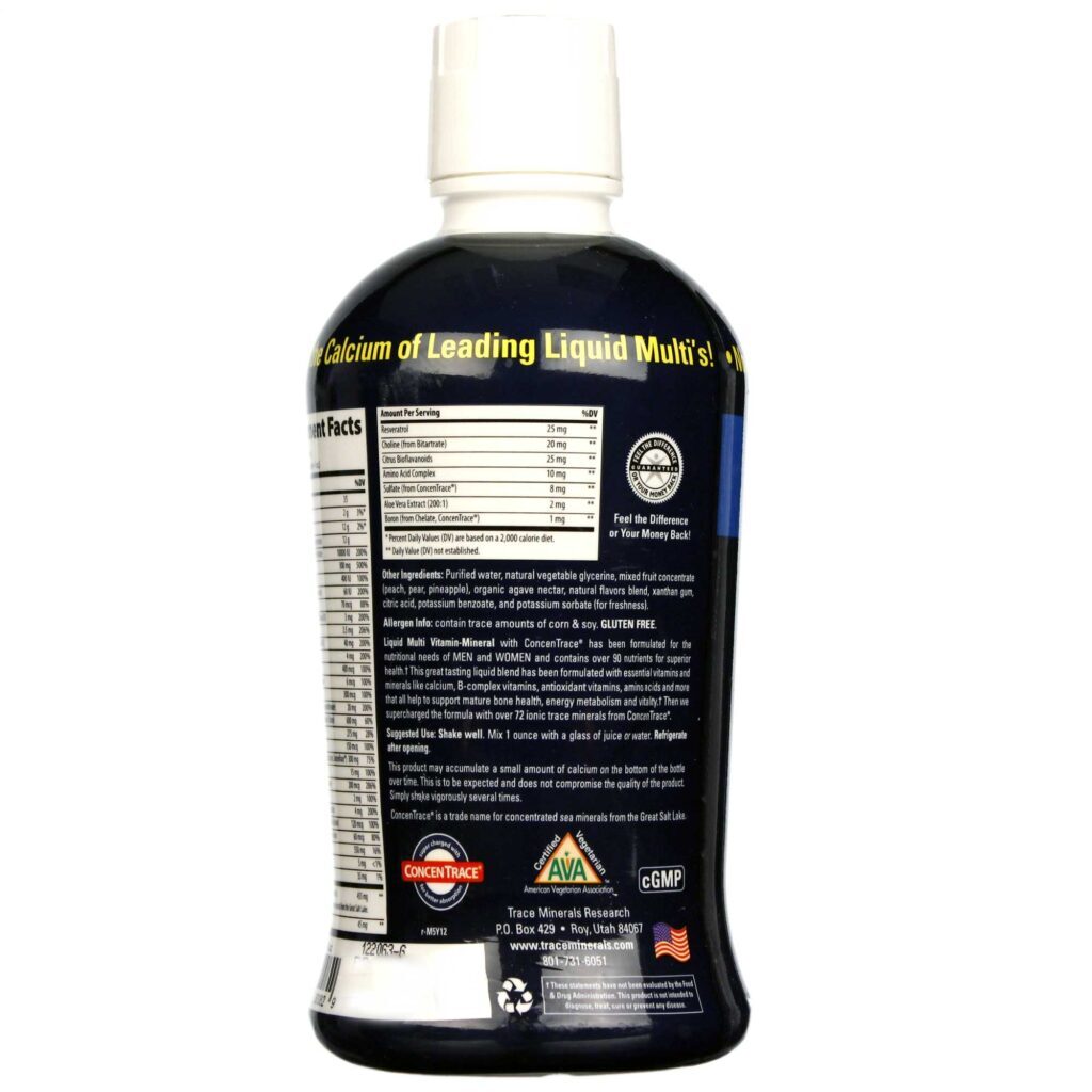 Trace Minerals Research Vita-Mineral Líquido Laranja Mango 30 fl oz (887ml) - Vitalidade e Nutrição Essencial - Imagem 3