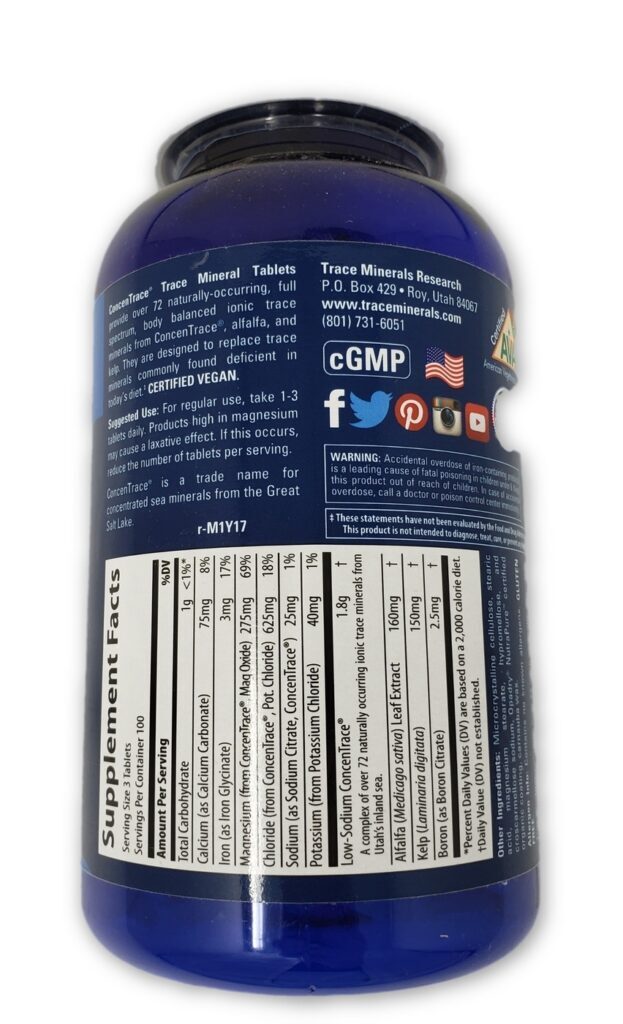 Trace Minerals Research Mineral Tabletes 300 Tabletes: Sua Fonte Completa de Minerais Essenciais - Imagem 3