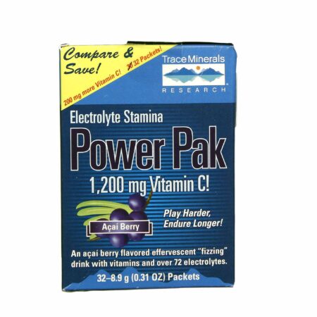 Trace Minerals Research Eletrólito Stamina Power Pak Açaí 32-8,9 g Pacotes - Image 2