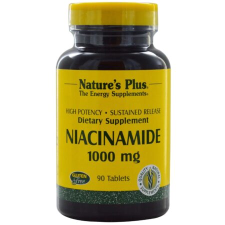 Nature's Plus, Niacinamida 1000 mg - 90 Tabletes