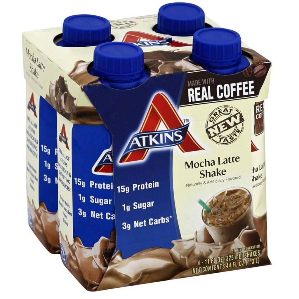 Atkins Advantage Shakes Mocha Latte - 4 Frascos (11 fl oz cada)