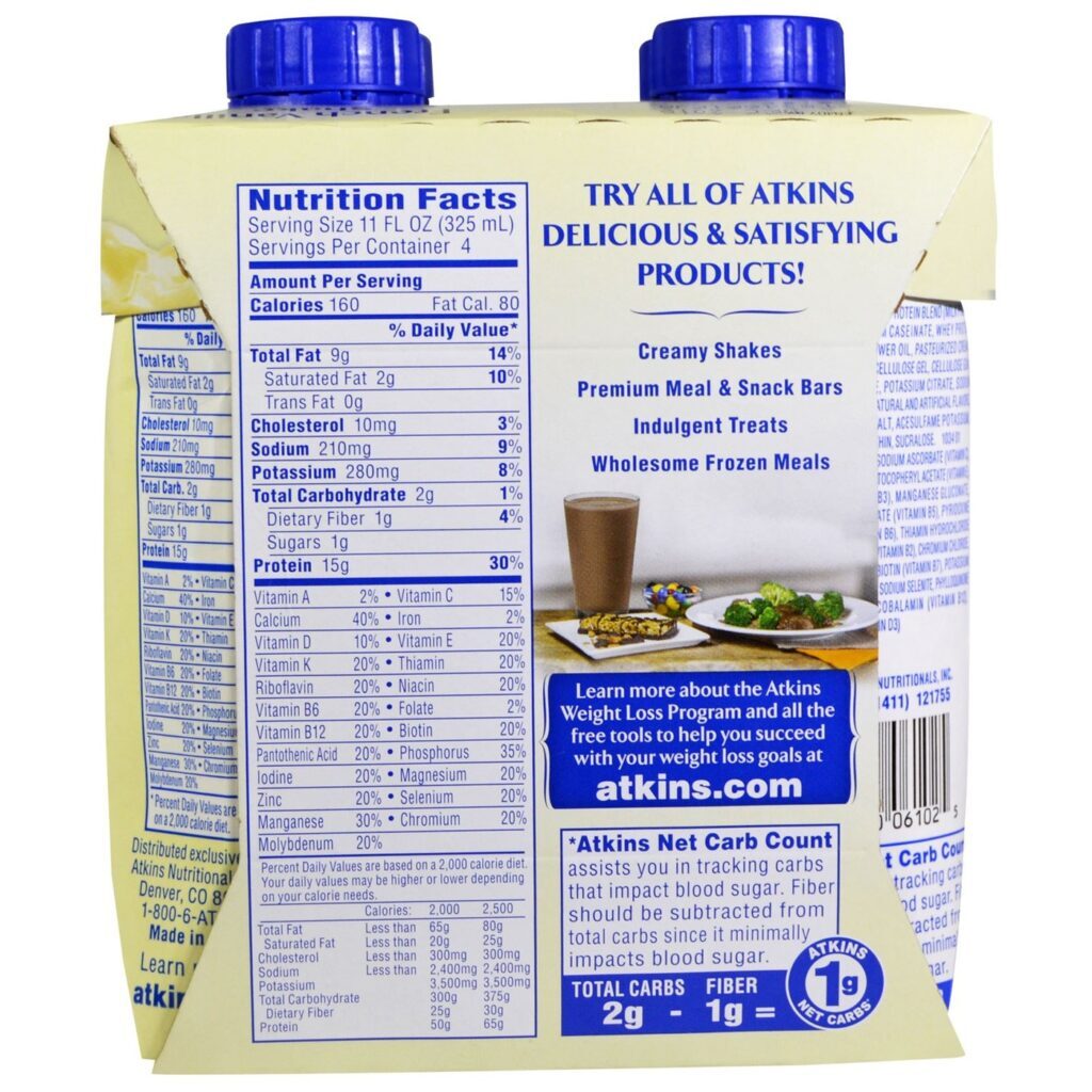 Atkins Vantagem Shakes Cremosos Baunilha 325mL: Sabor e Nutrição para o Brasil - Imagem 2