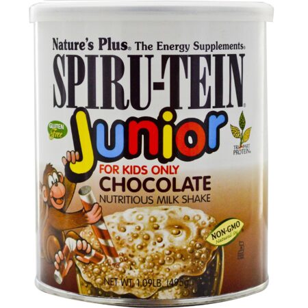 Nature's Plus, Spiru-Tein Júnior - Sabor Chocolate - 495g