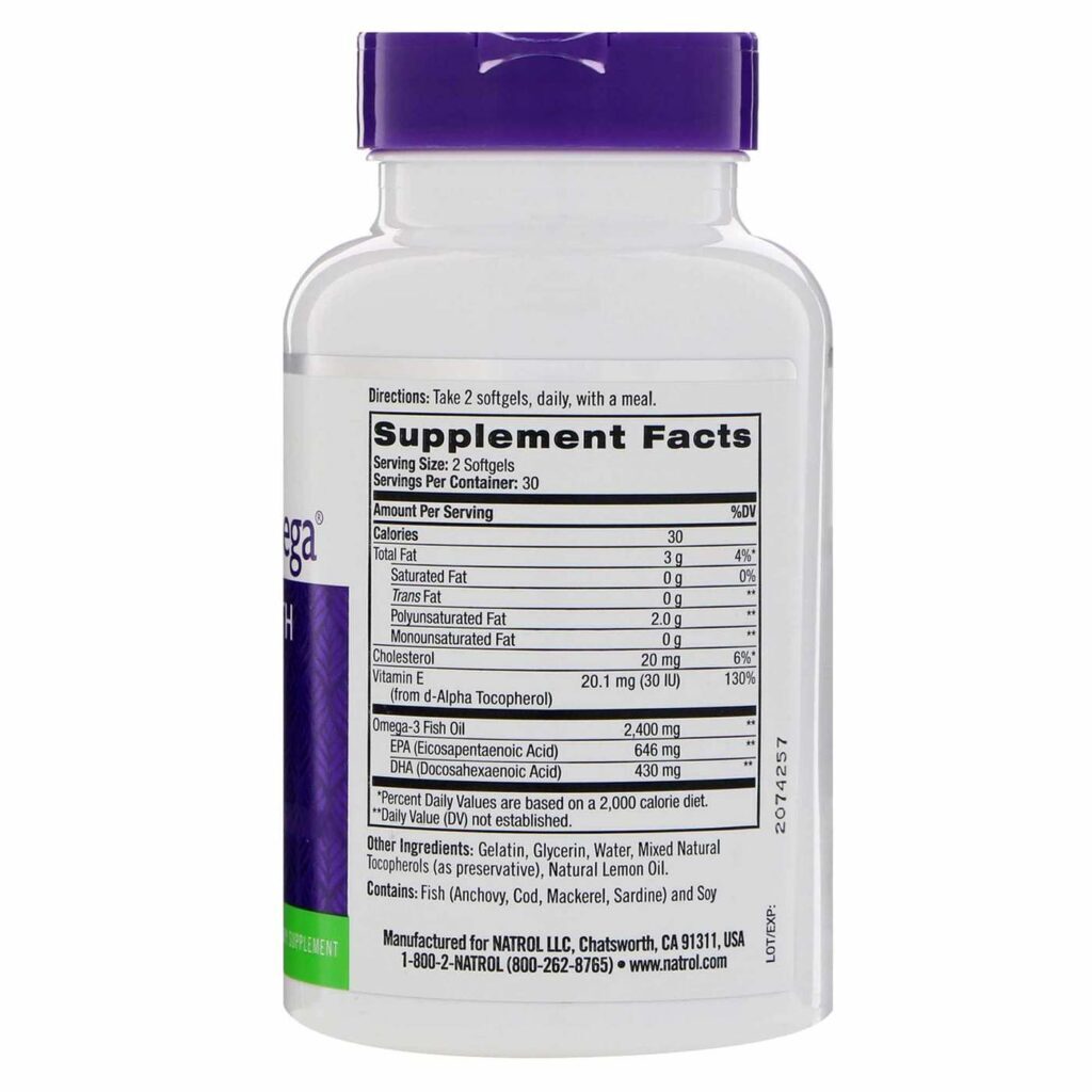 Natrol Extreme Ômega Óleo de Peixe 60 Cápsulas Gel - Saúde Cardiovascular e Cerebral no Brasil - Imagem 2