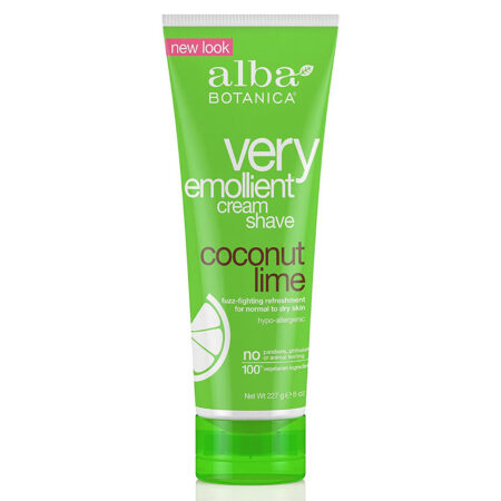 Alba Botanica, Creme de Barbear Super Hidratante, Coco e Lima - 227 g