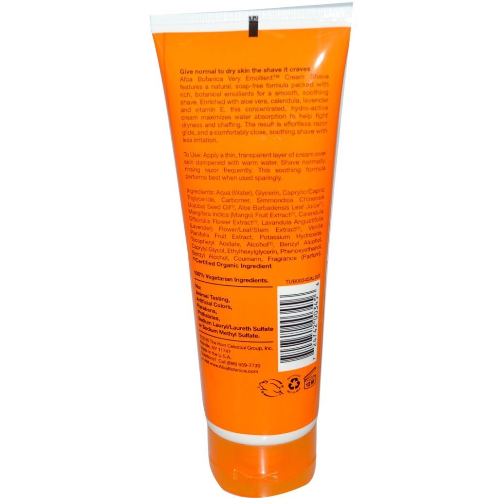 Alba Botanica Creme de Barbear Super Hidratante Manga e Baunilha - 227 g - Imagem 2