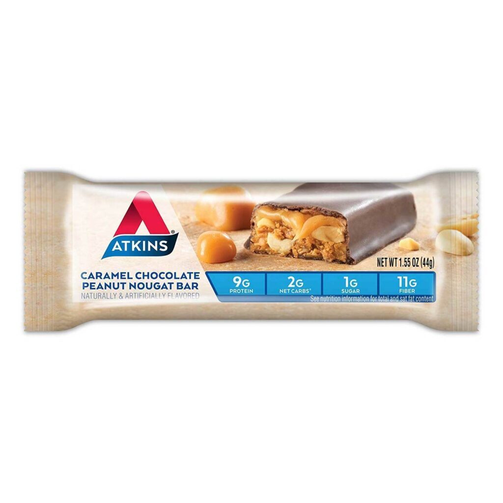 Atkins Barra Caramelo Chocolate Amendoim 5 Unidades - Sabor Irresistível para Sua Rotina - Imagem 2