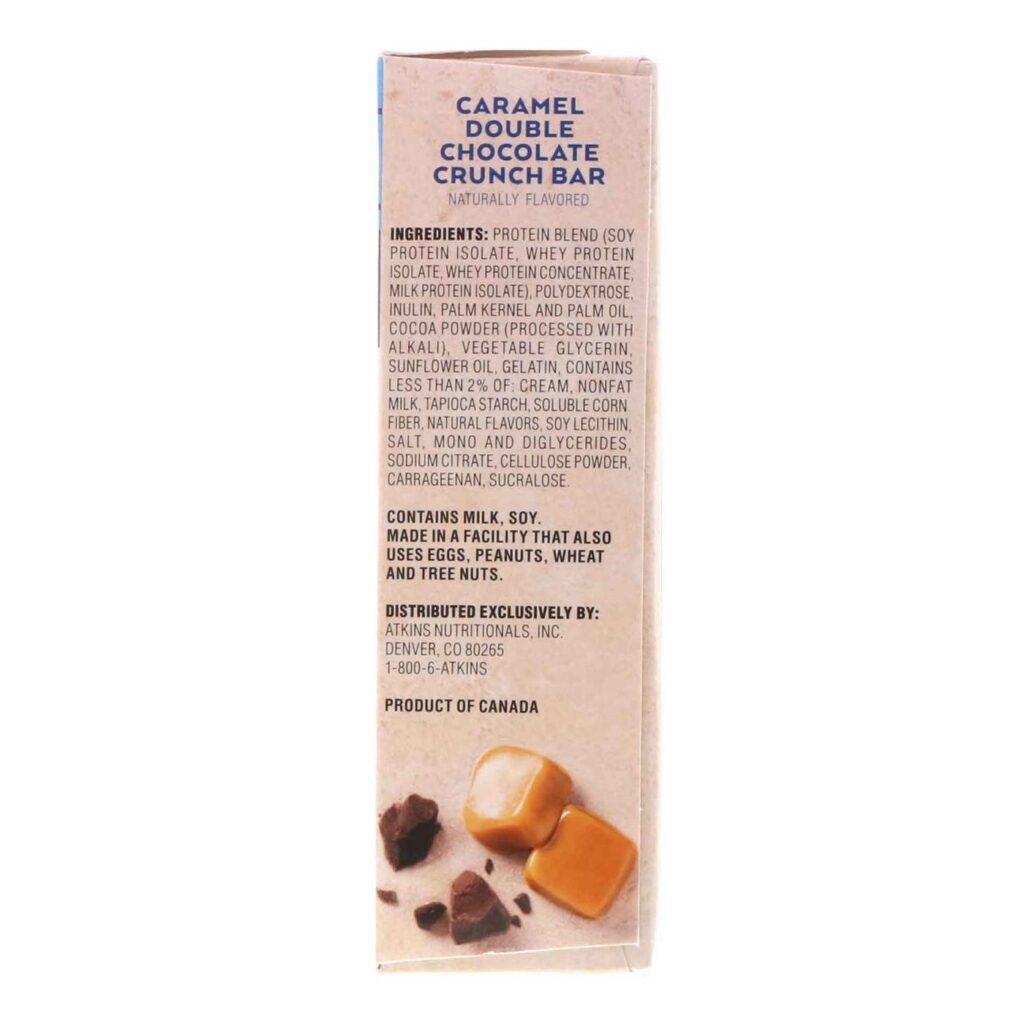 Atkins Barra de Proteína Caramelo e Duplo Chocolate - 5 Barras: Lanche Low Carb e Saboroso - Imagem 3